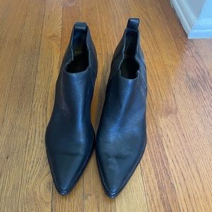 Via Spiga black leather ankle boots